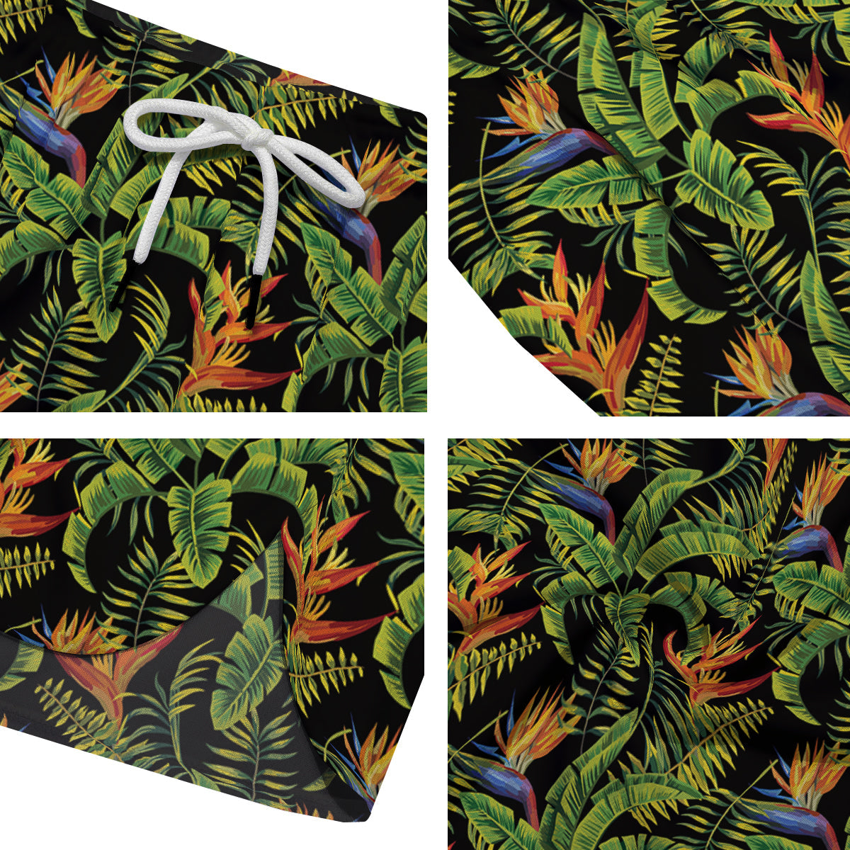 Hawaiian Banana Leaf Print Pattern Men's Running Shorts-grizzshop