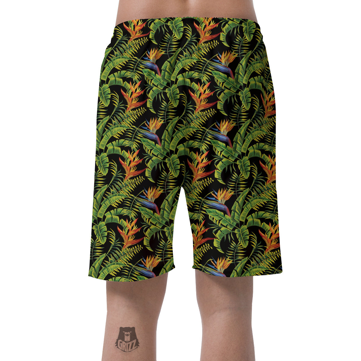 Hawaiian Banana Leaf Print Pattern Men's Shorts-grizzshop