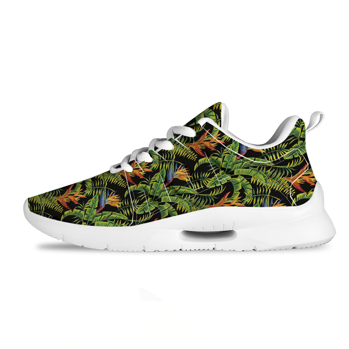 Hawaiian Banana Leaf Print Pattern Tennis Shoes-grizzshop