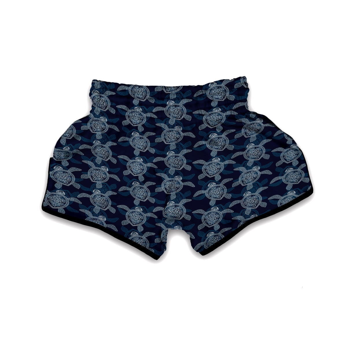 Hawaiian Blue Sea Turtle Pattern Print Muay Thai Boxing Shorts-grizzshop