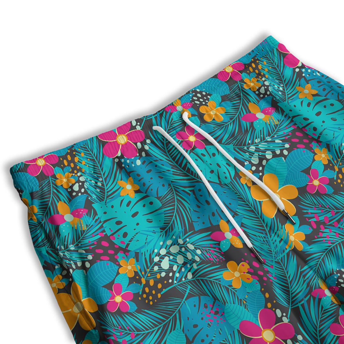 Hawaiian Exotic Tropical Print Pattern Men's Athletic Shorts