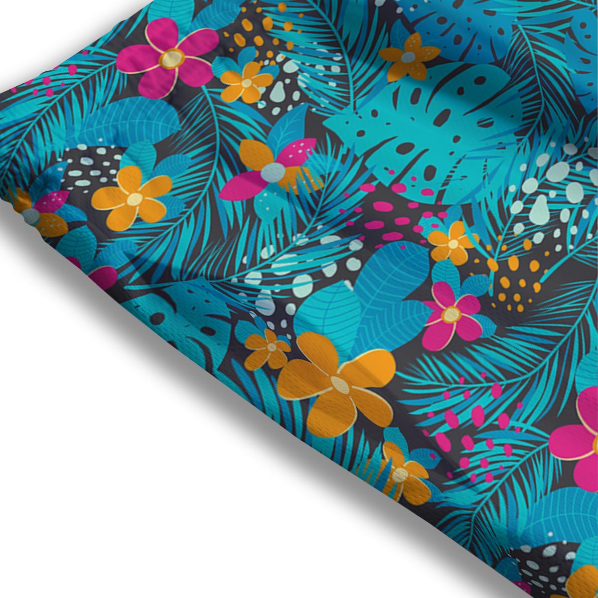 Hawaiian Exotic Tropical Print Pattern Mesh Shorts
