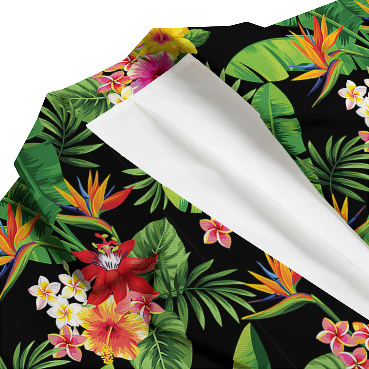 Hawaiian Flower And Tropical Leaf Print Pattern Men's Blazer-grizzshop