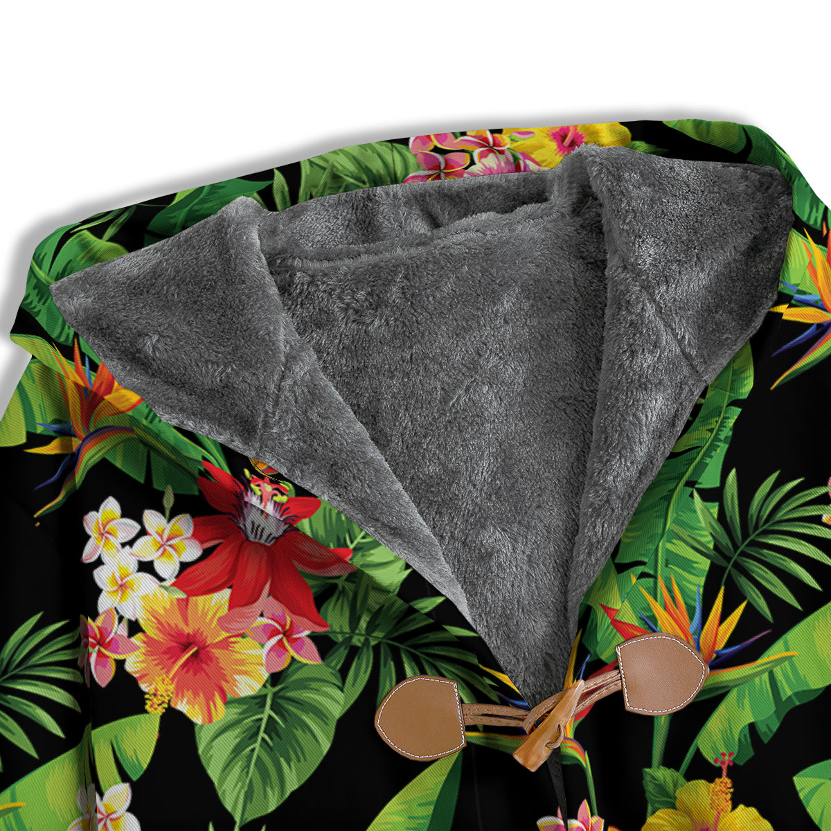 Hawaiian Flower And Tropical Leaf Print Pattern Men's Windbreaker Jacket-grizzshop