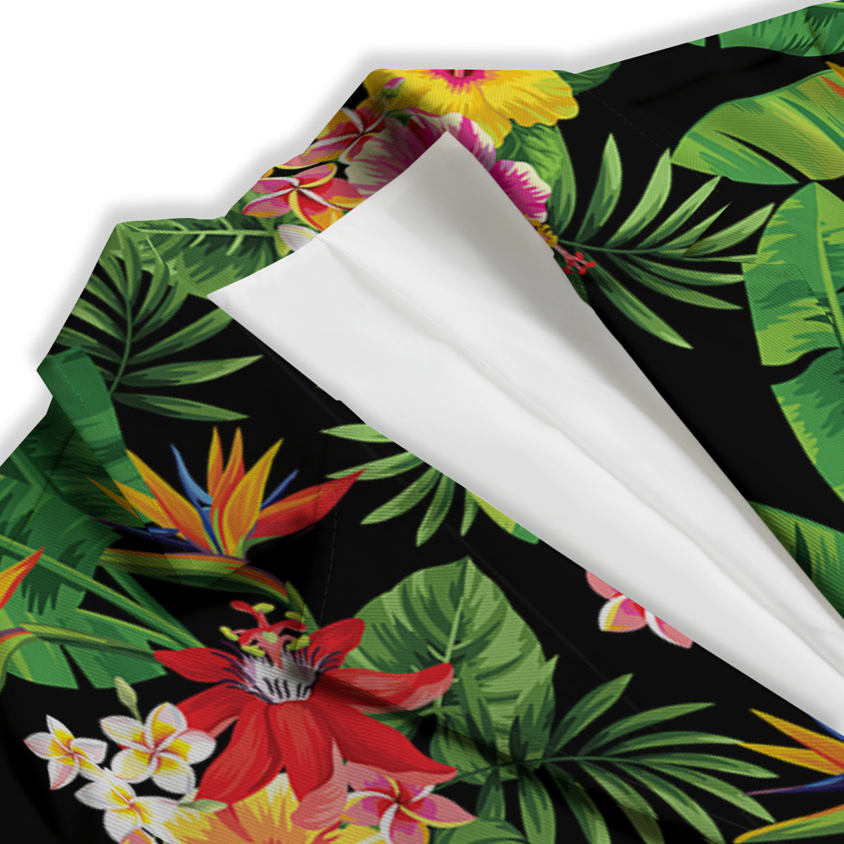 Hawaiian Flower And Tropical Leaf Print Pattern Women's Blazer-grizzshop