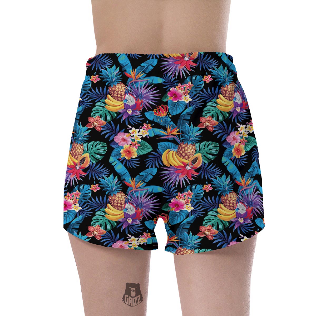 Hawaiian Fruit Tropical Print Women's Shorts-grizzshop
