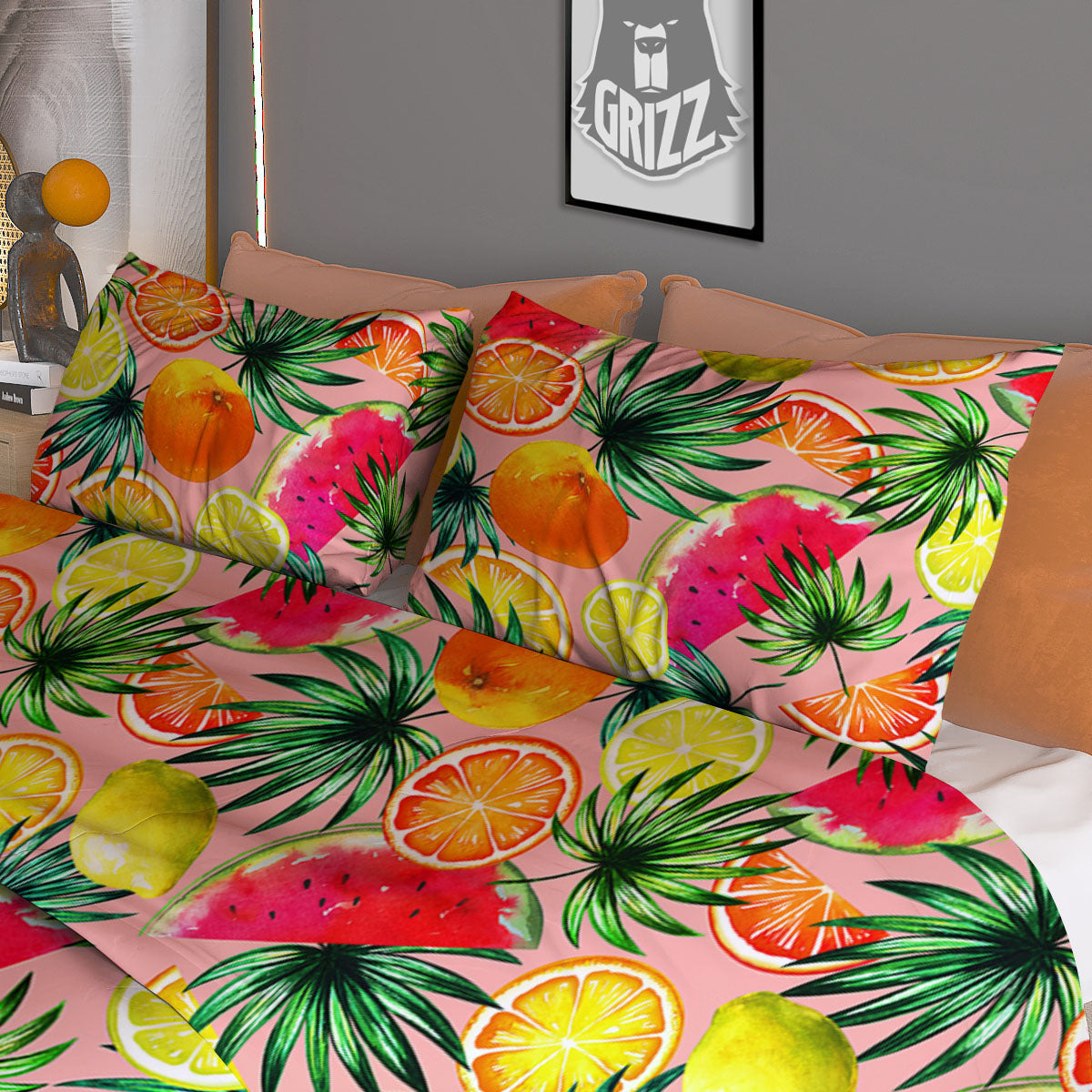 Harlequin Yellow Print Pattern Duvet Cover Bedding Set