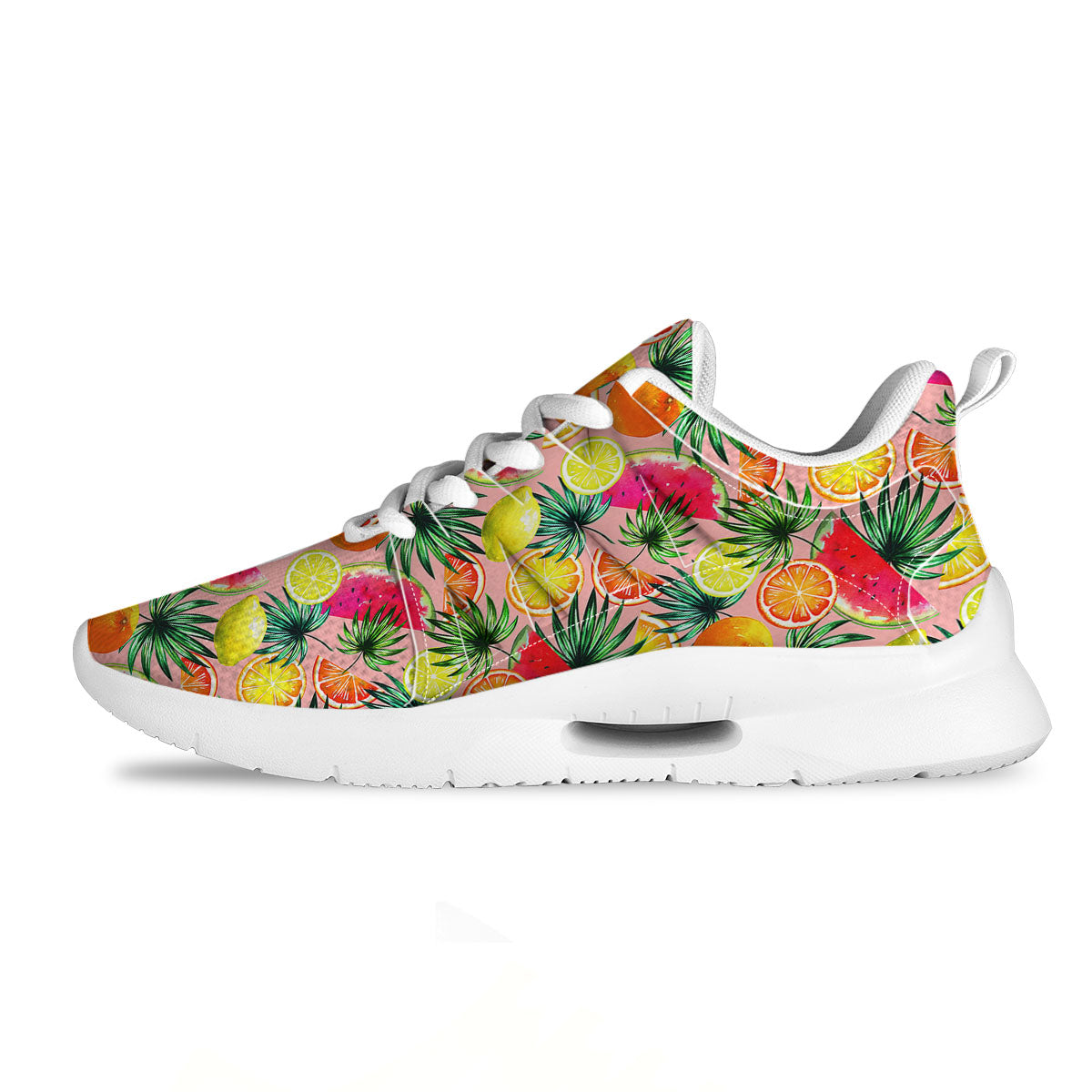 Hawaiian Fruits Pink Print Pattern Tennis Shoes-grizzshop