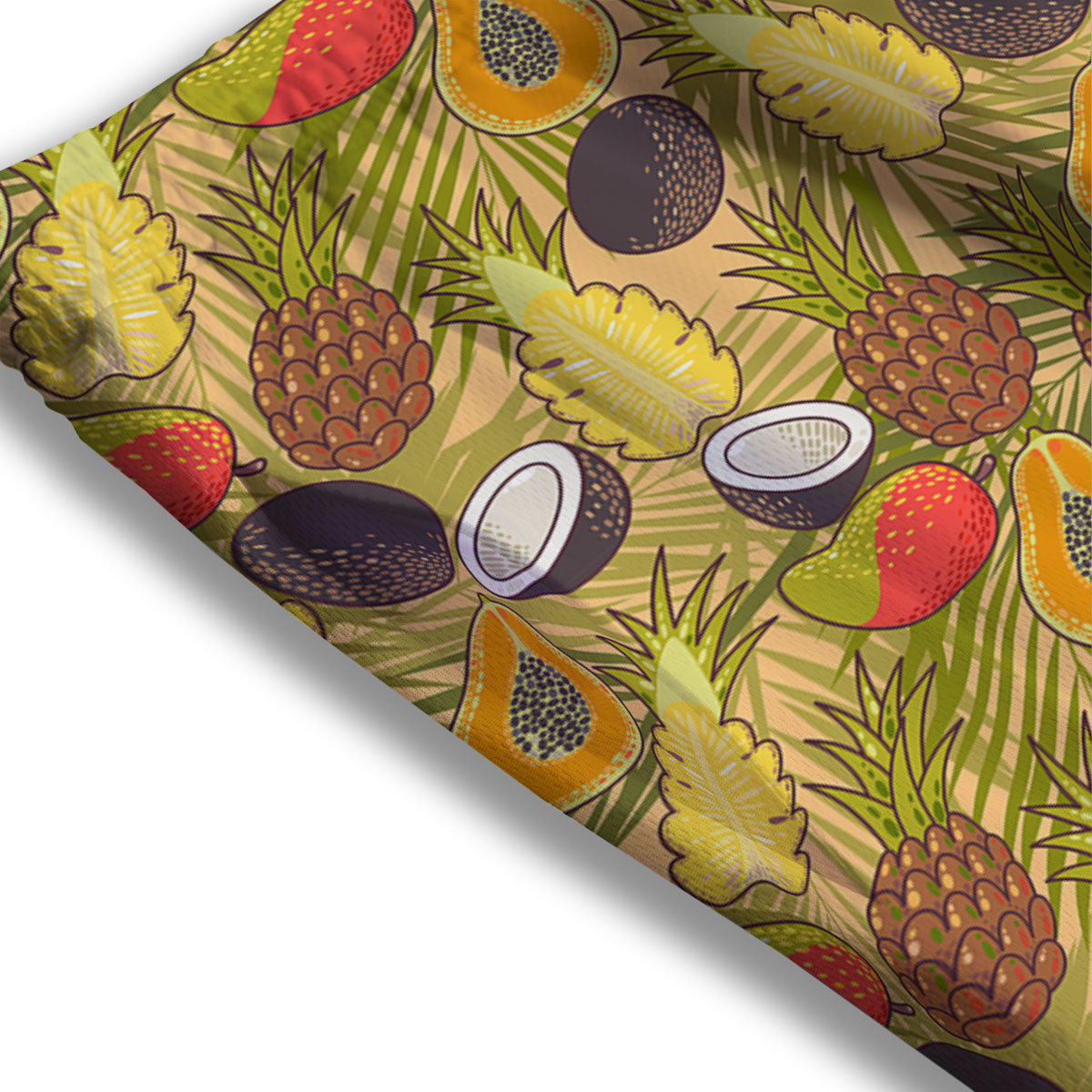 Hawaiian Fruits Tropical Print Pattern Mesh Shorts