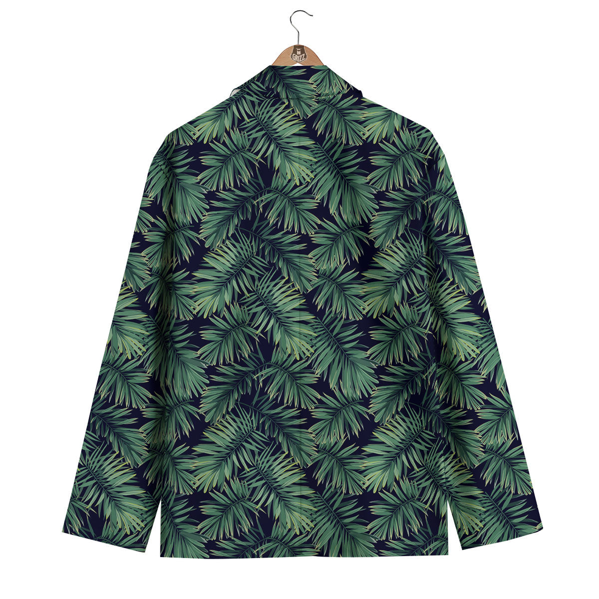 Hawaiian Leaves Tropical Print Pattern Men's Blazer-grizzshop
