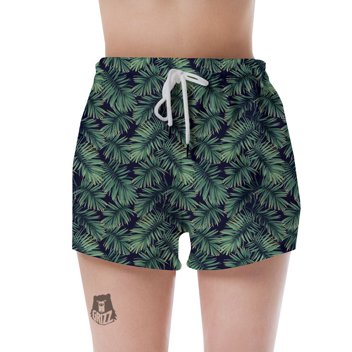 Palm Leaf Hawaiian Print Pattern Women's Shorts