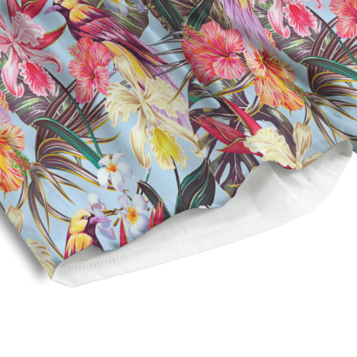 Hawaiian Pink Hibiscus Print Pattern Men's Athletic Shorts