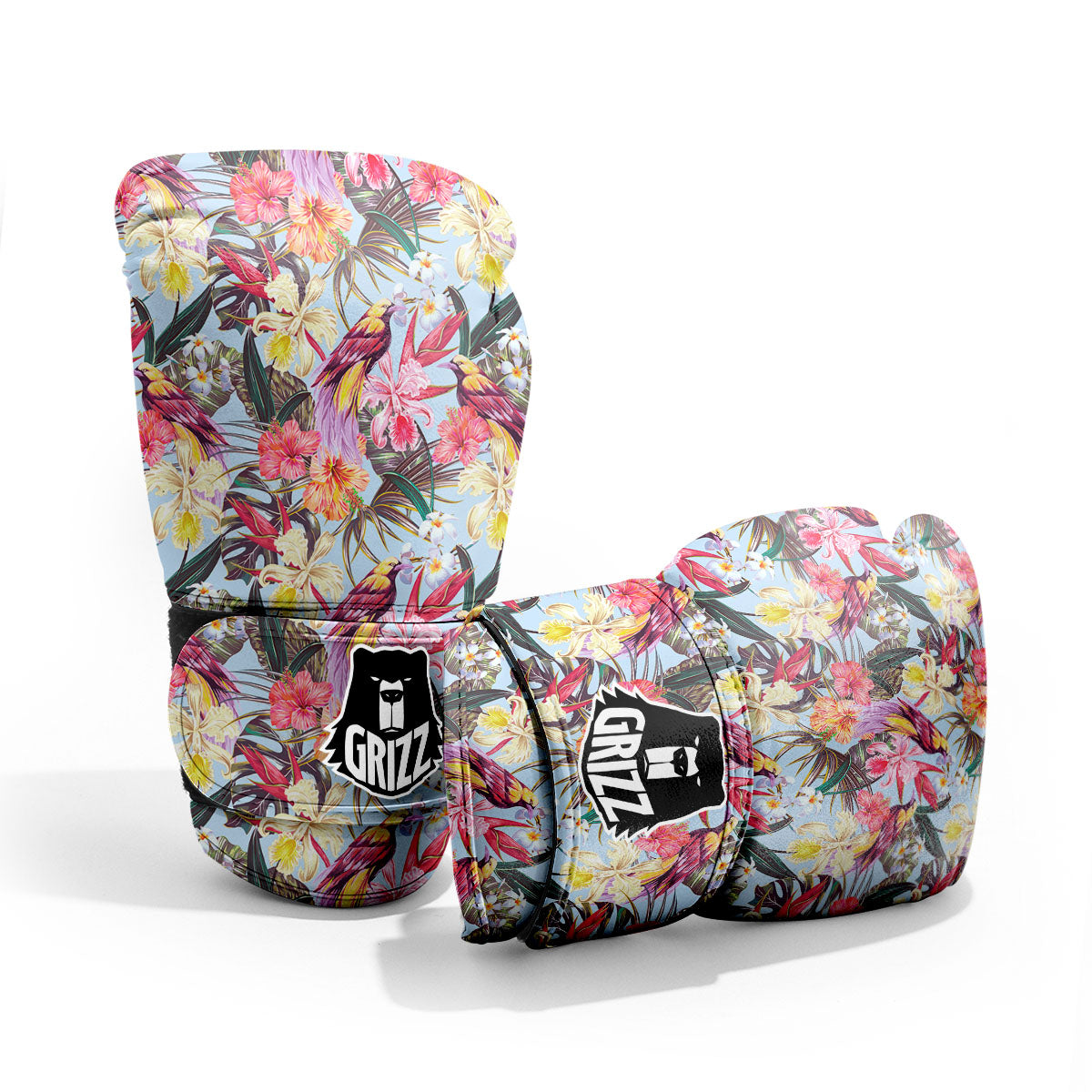 Hawaiian Pink Hibiscus Print Pattern Pro Boxing Glove