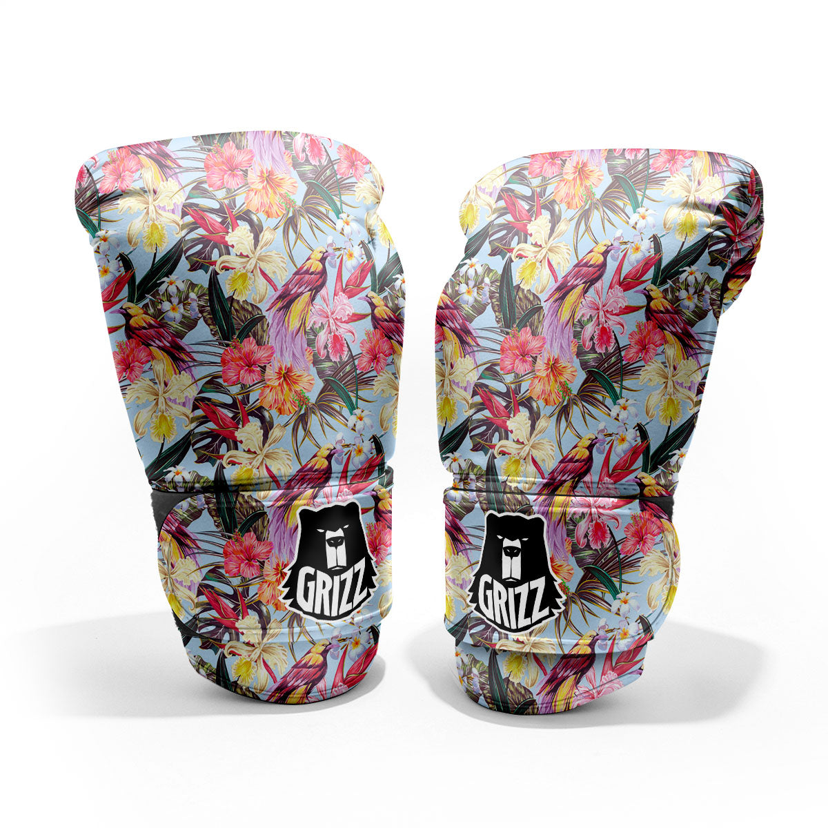 Hawaiian Pink Hibiscus Print Pattern Pro Boxing Glove