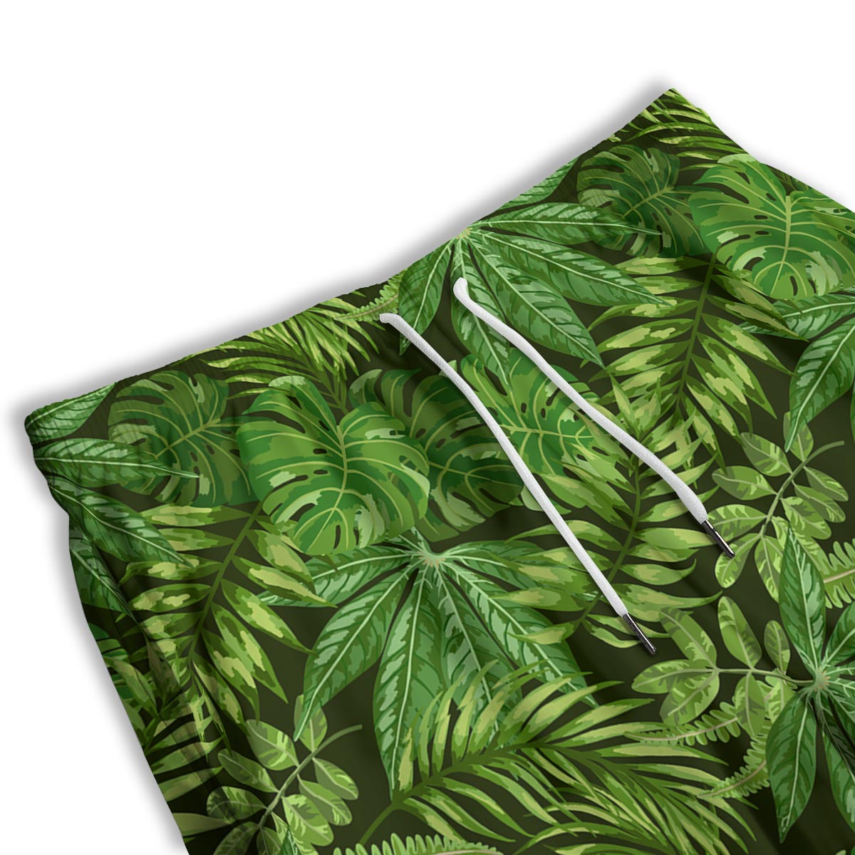 Hawaiian Summer Leaves Print Pattern Men's Athletic Shorts