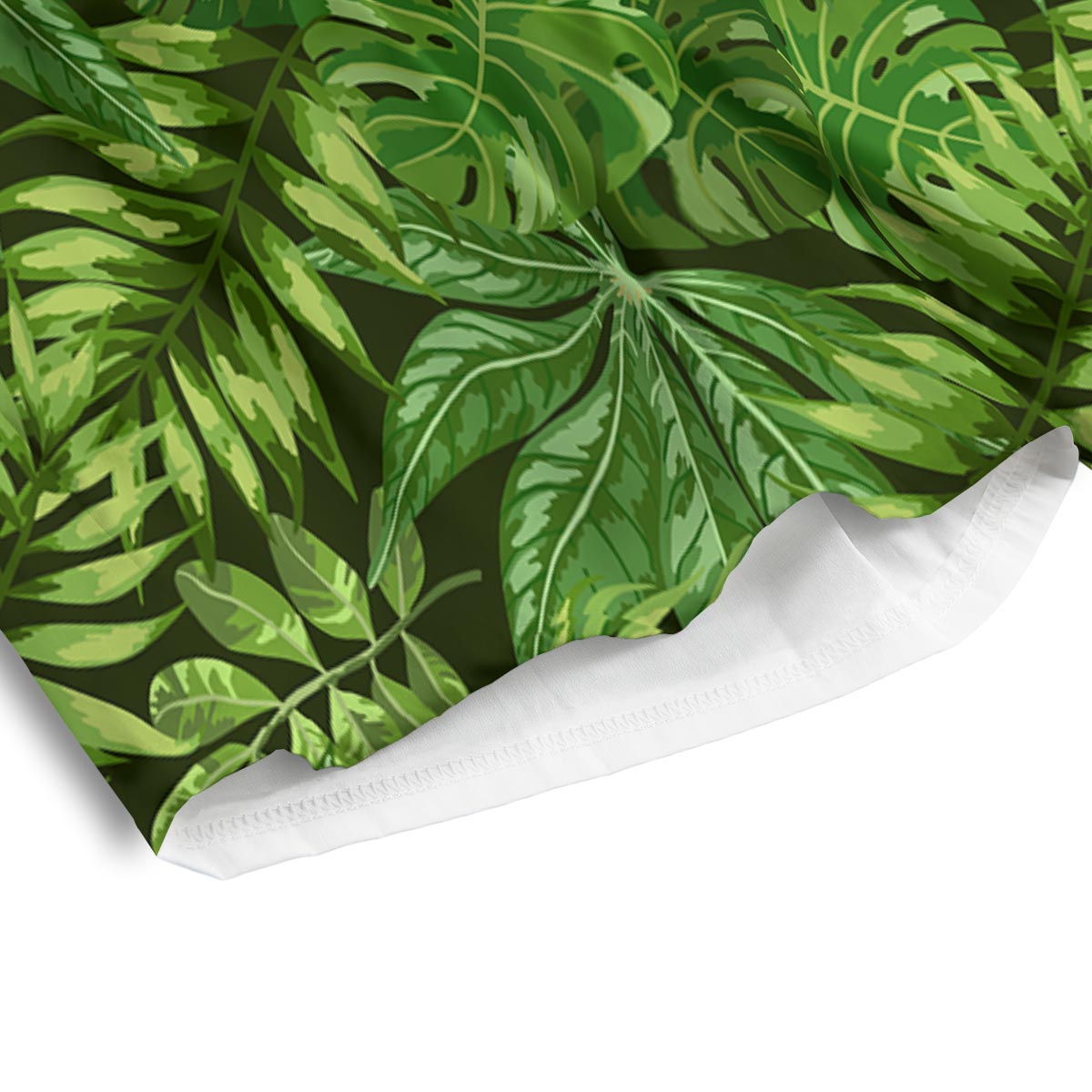 Hawaiian Summer Leaves Print Pattern Men's Athletic Shorts