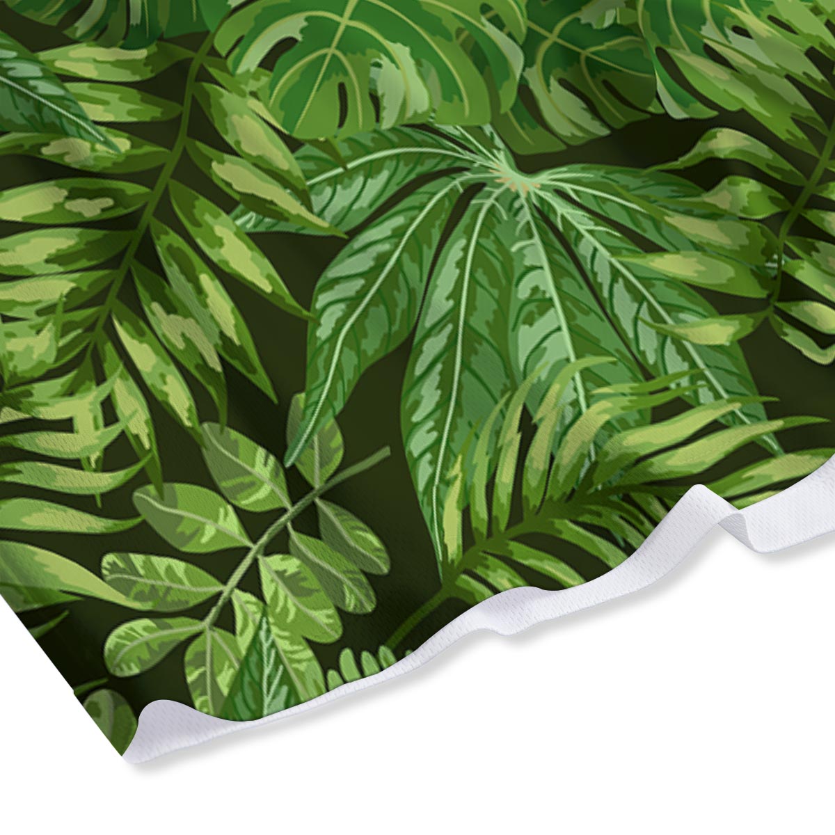 Hawaiian Summer Leaves Print Pattern Mesh Shorts