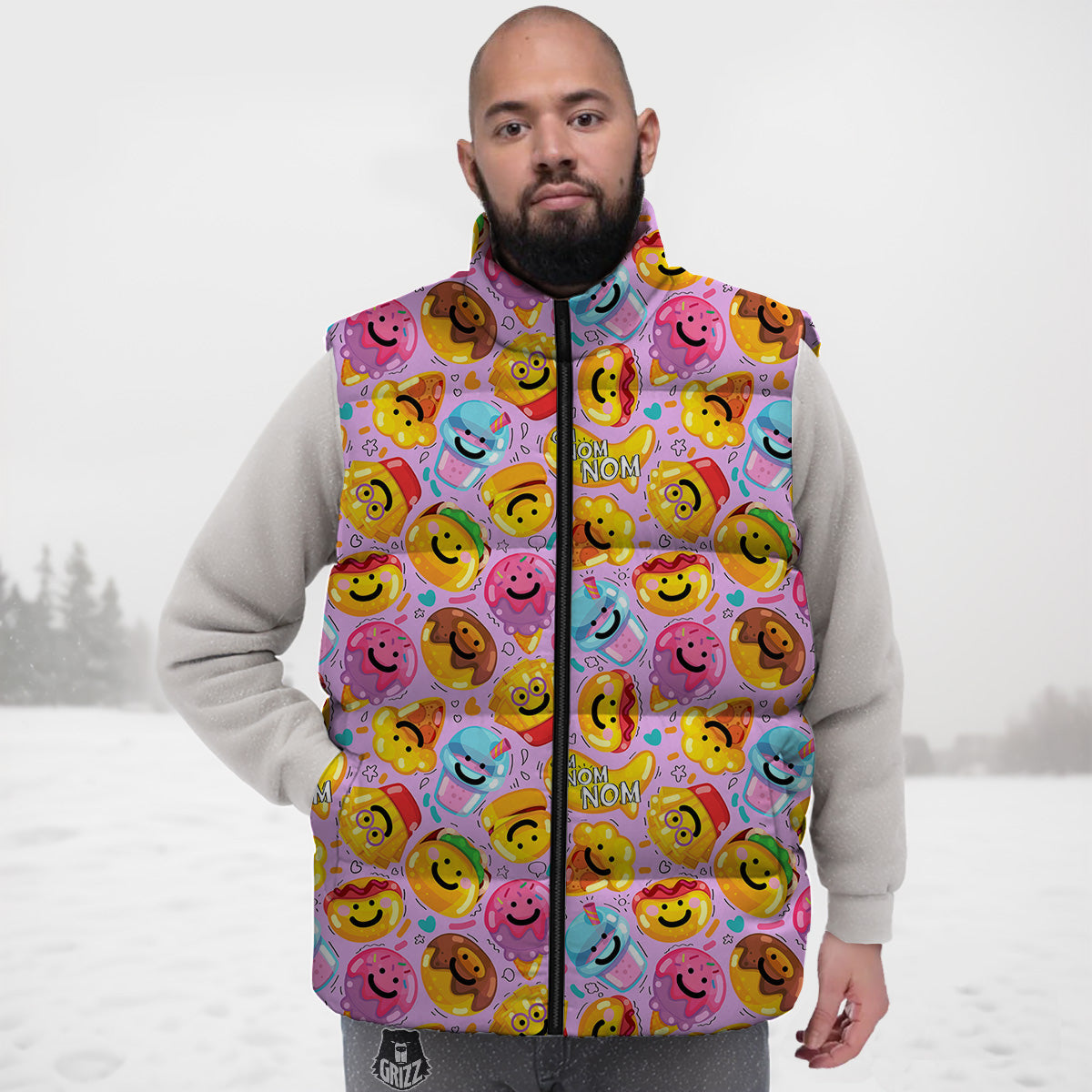 Hawaiian Tropical Flamingo Floral Pattern Print Down Vest
