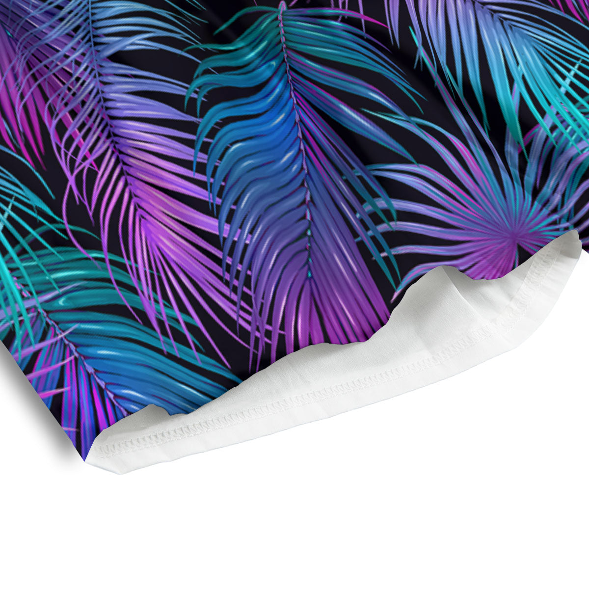 Hawaiian Tropical Purple Print Pattern Men's Athletic Shorts