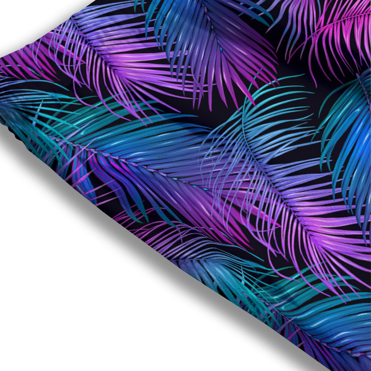 Hawaiian Tropical Purple Print Pattern Mesh Shorts