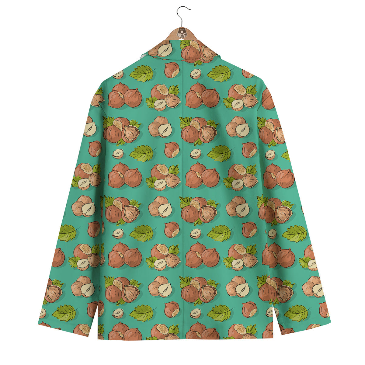Hazelnuts Drawing Print Pattern Men's Blazer-grizzshop