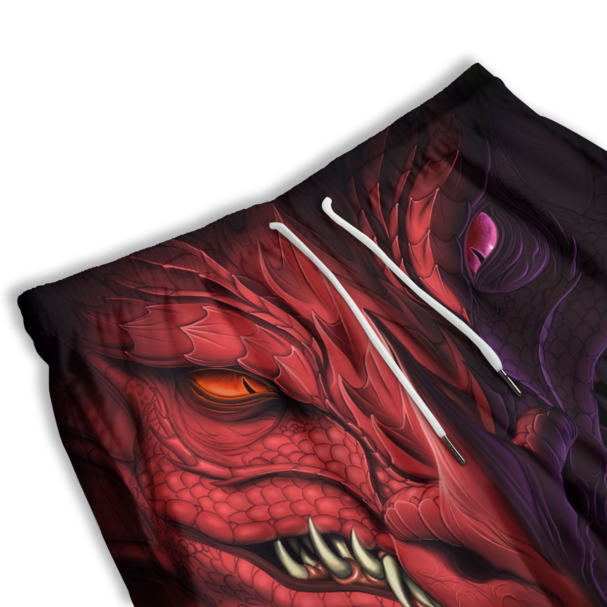 Head Red Dragon Print Men's Athletic Shorts