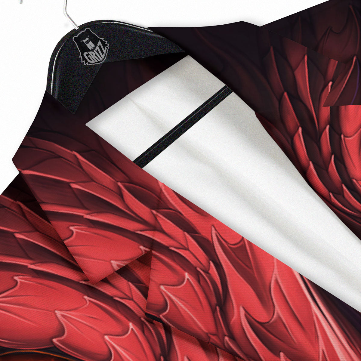 Head Red Dragon Print Men's Sport Coat-grizzshop