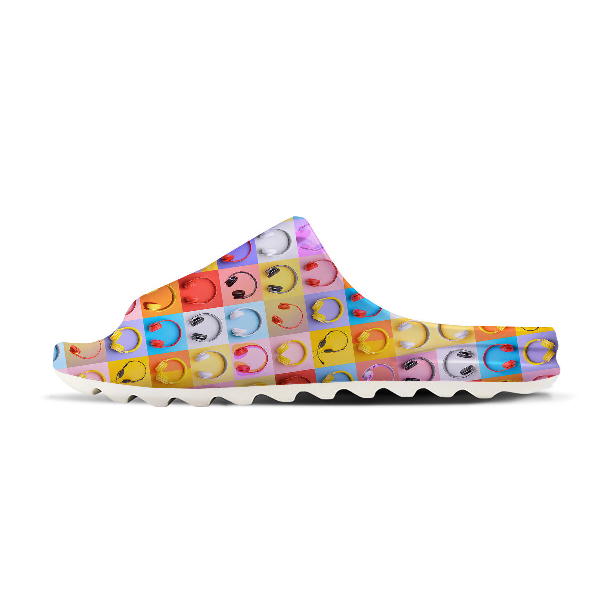 Headphones Pastel Print Pattern Sandals-grizzshop