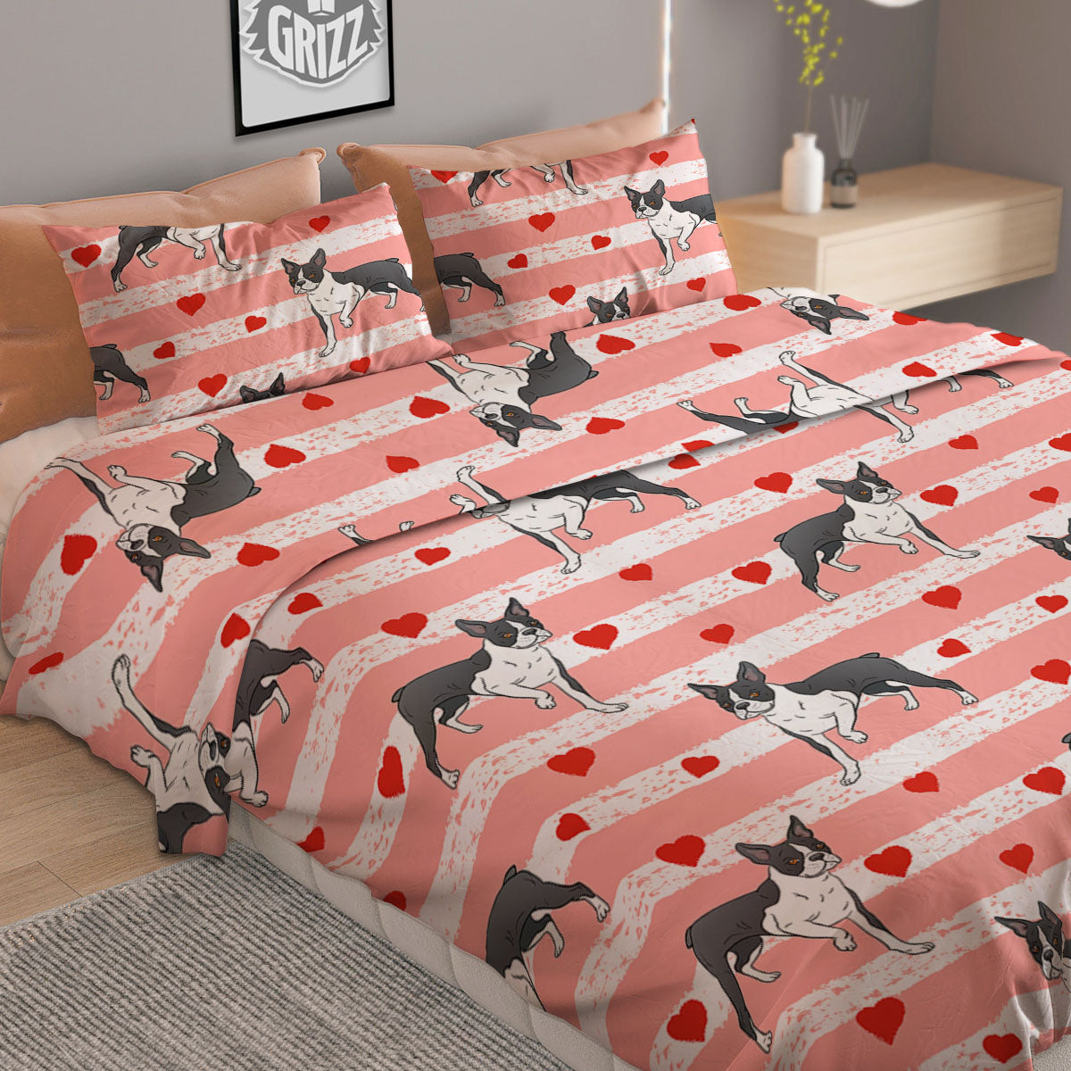 Glitter Texture Diamond Print Duvet Cover Bedding Set