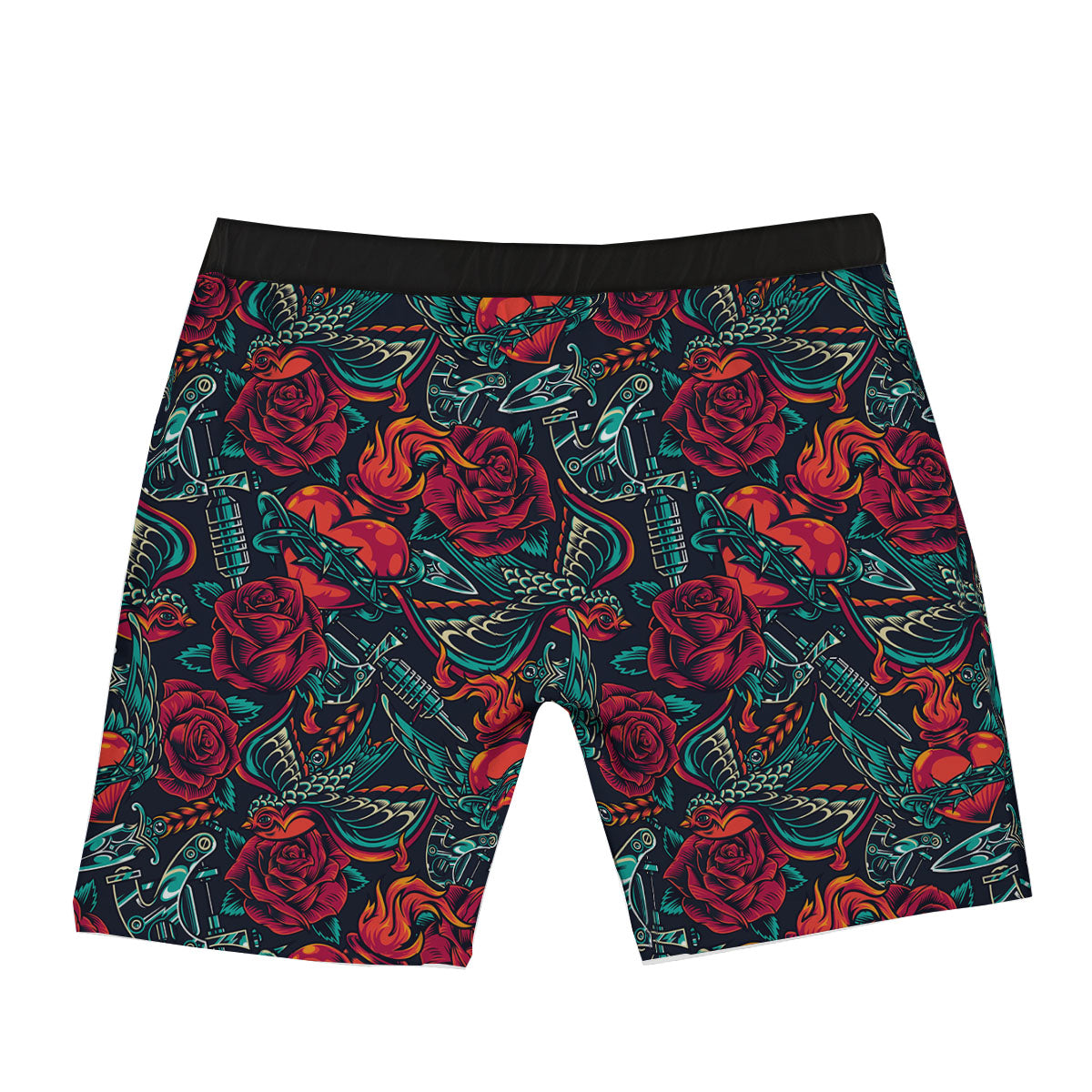 Heart And Rose Print Pattern Boxer Briefs-grizzshop