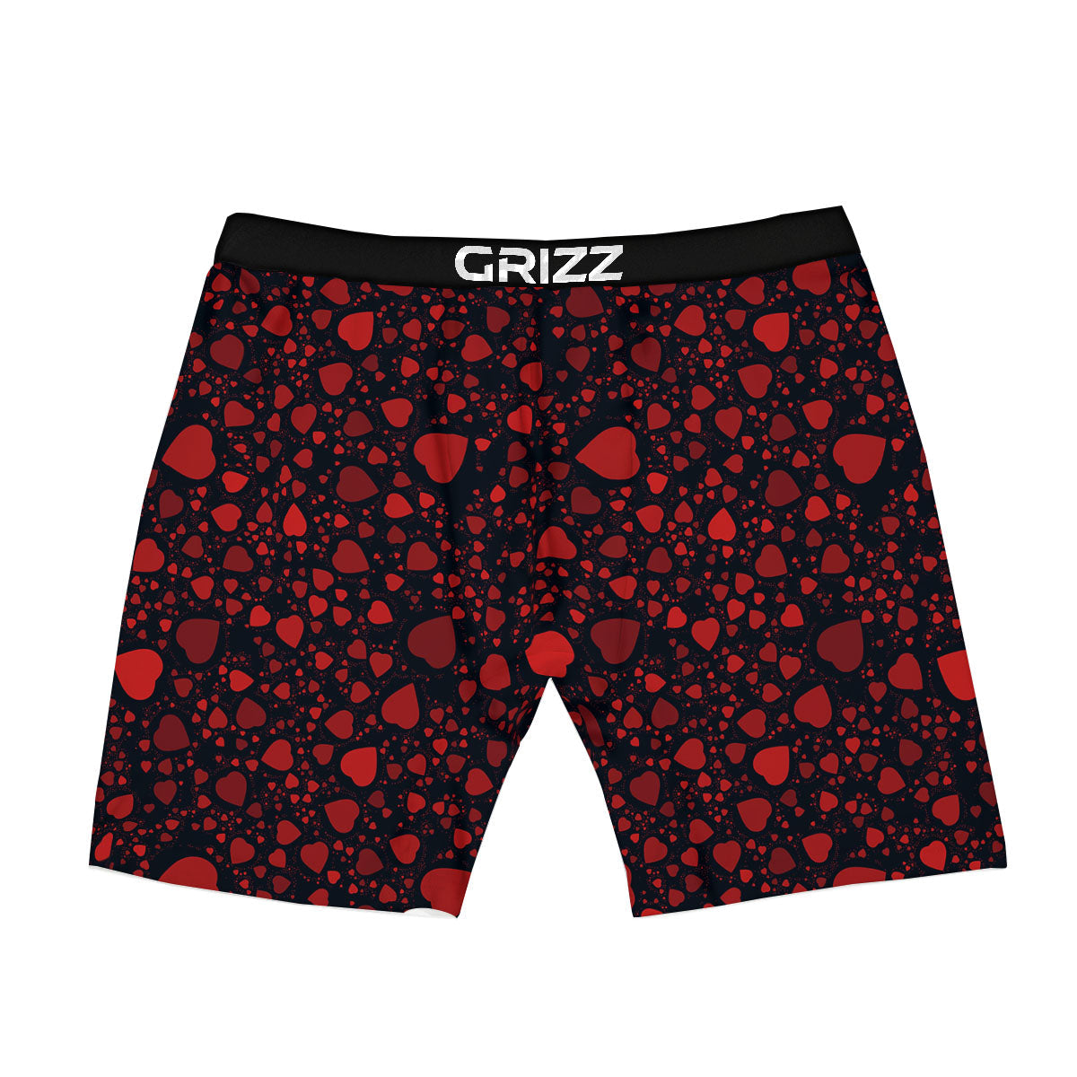Heart Black And Red Print Pattern Boxer Briefs-grizzshop