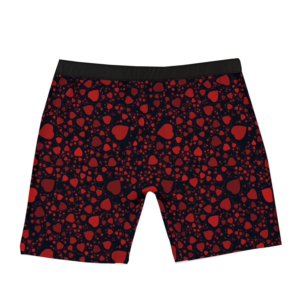 Heart Black And Red Print Pattern Boxer Briefs-grizzshop