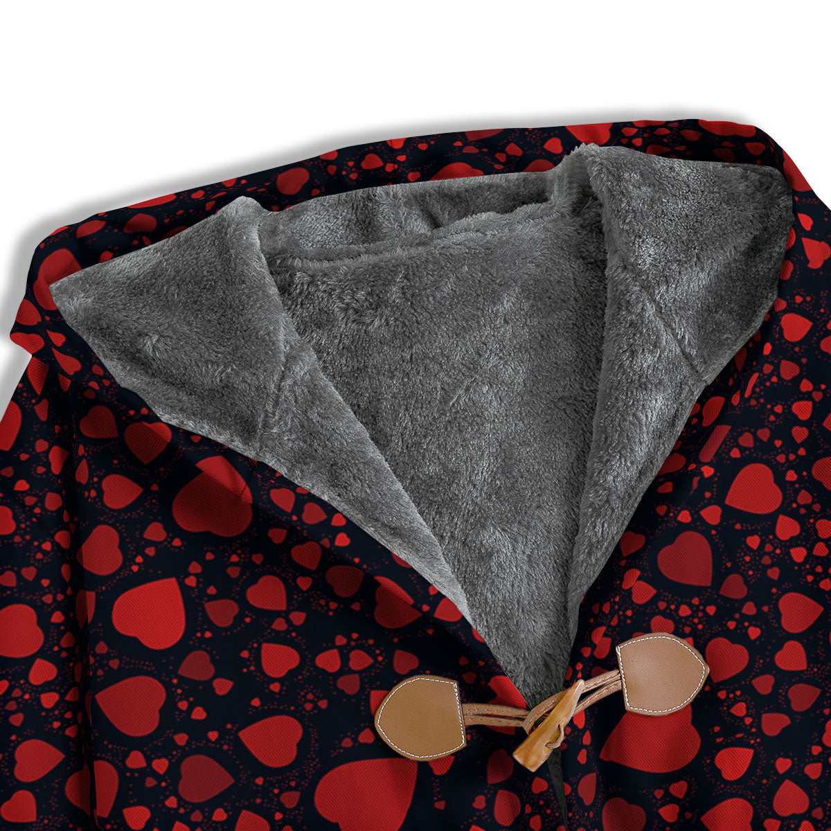 Heart Black And Red Print Pattern Men's Windbreaker Jacket-grizzshop