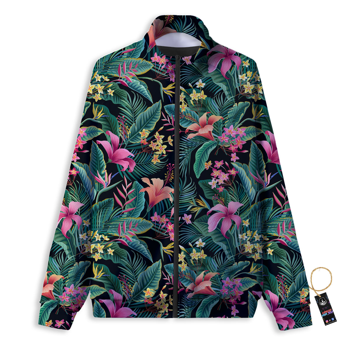 Heart Black And Red Print Pattern Track Jacket-grizzshop