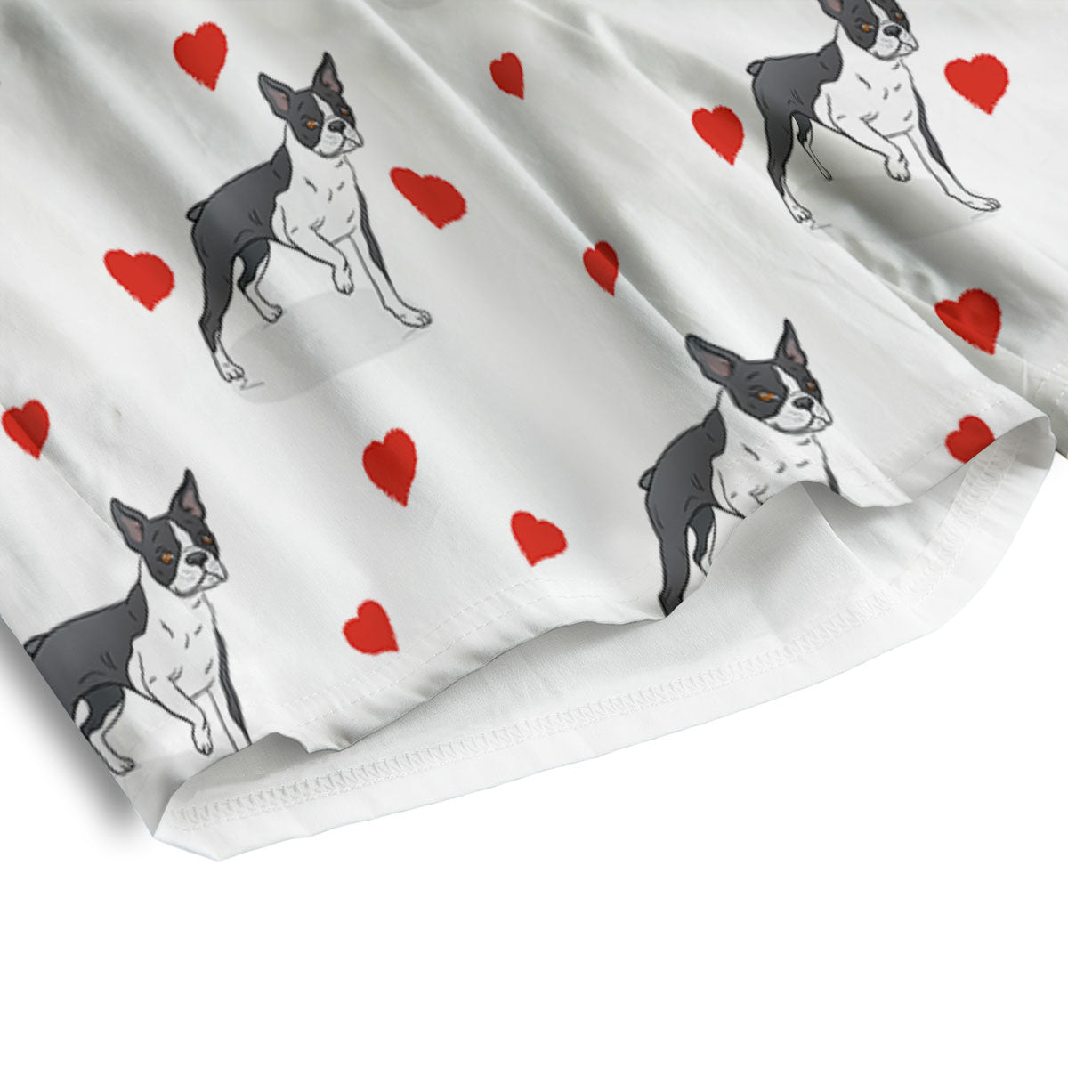 Heart Bull Terrier Print Pattern Men's Athletic Shorts