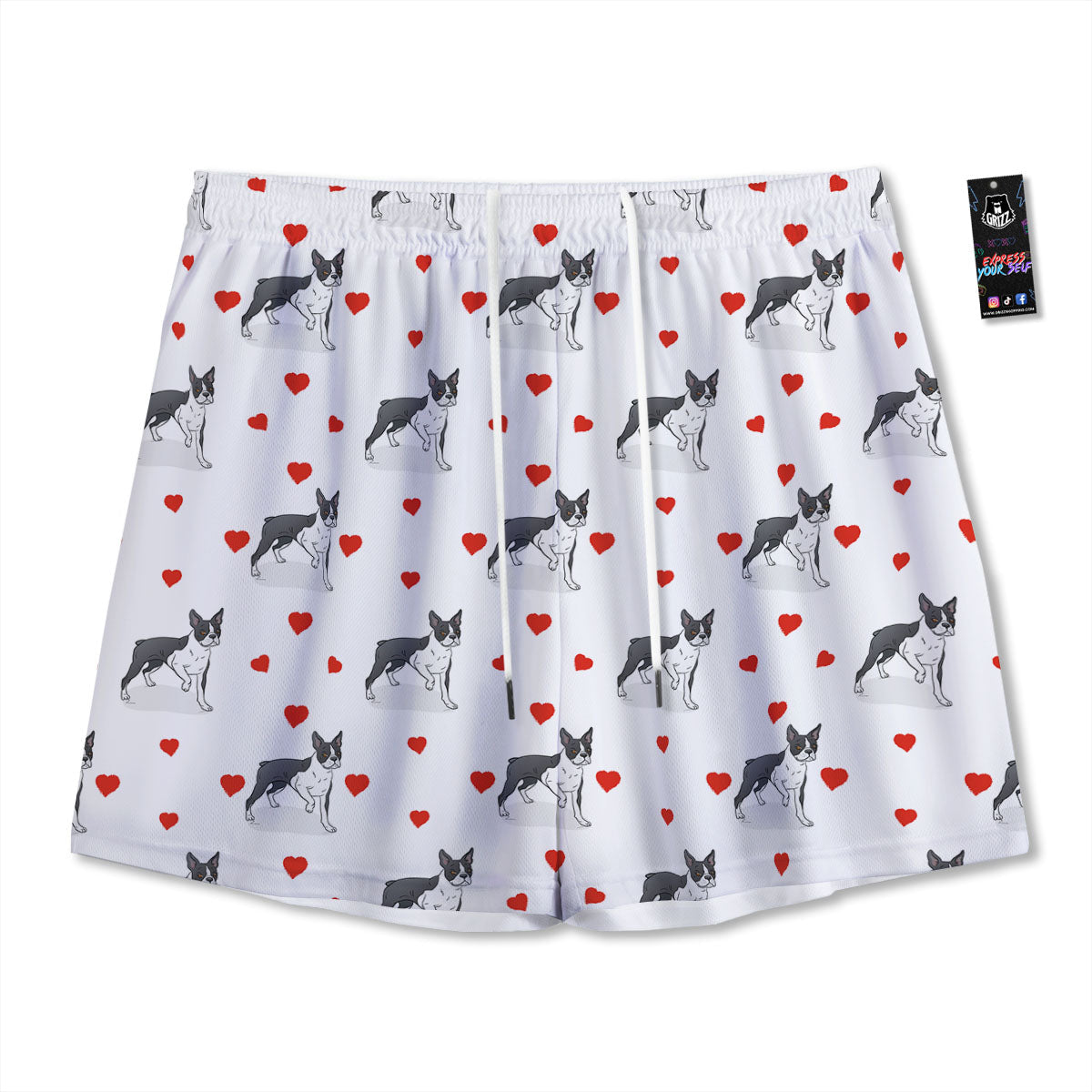 Glowing Jellyfish Print Pattern Mesh Shorts