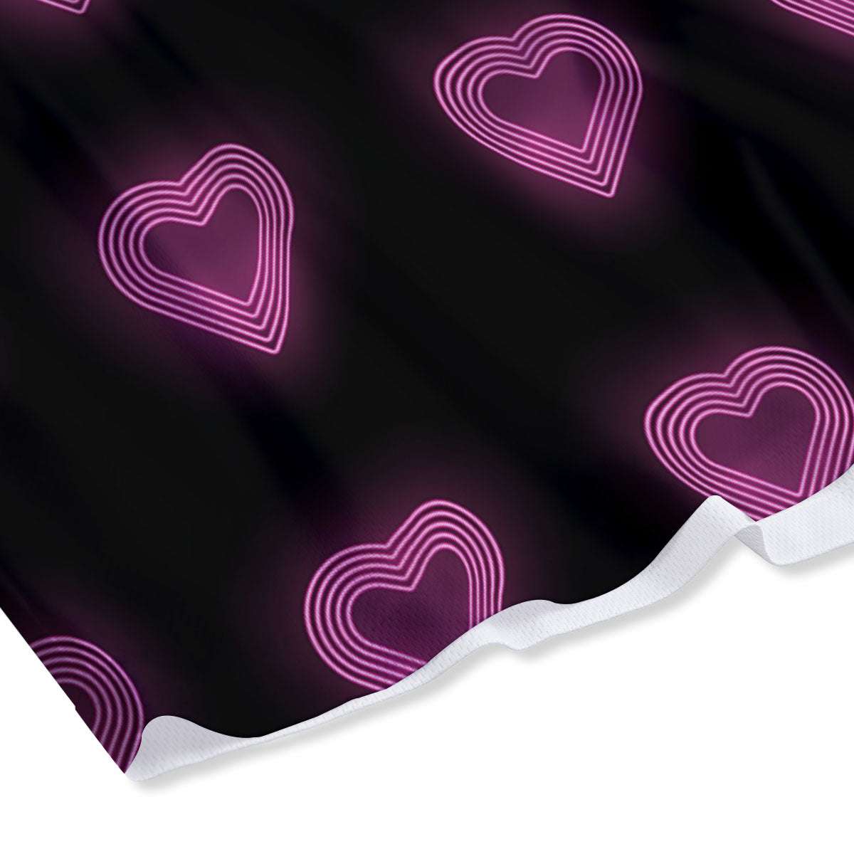 Heart Lights Print Pattern Mesh Shorts
