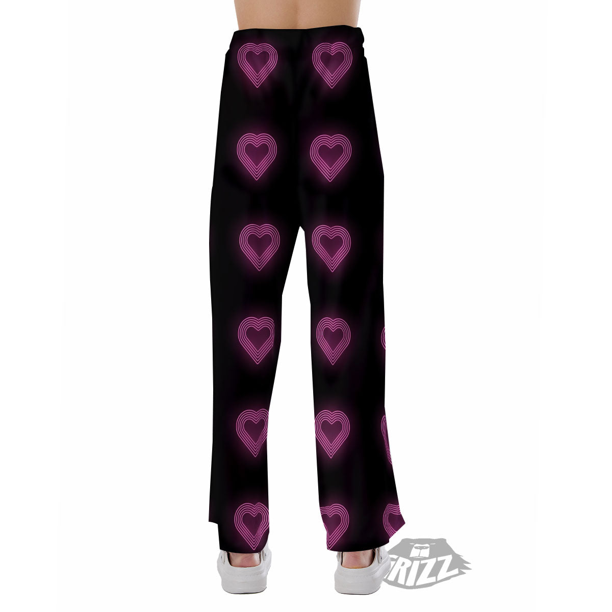 Heart Lights Print Pattern Pajama Pants-grizzshop
