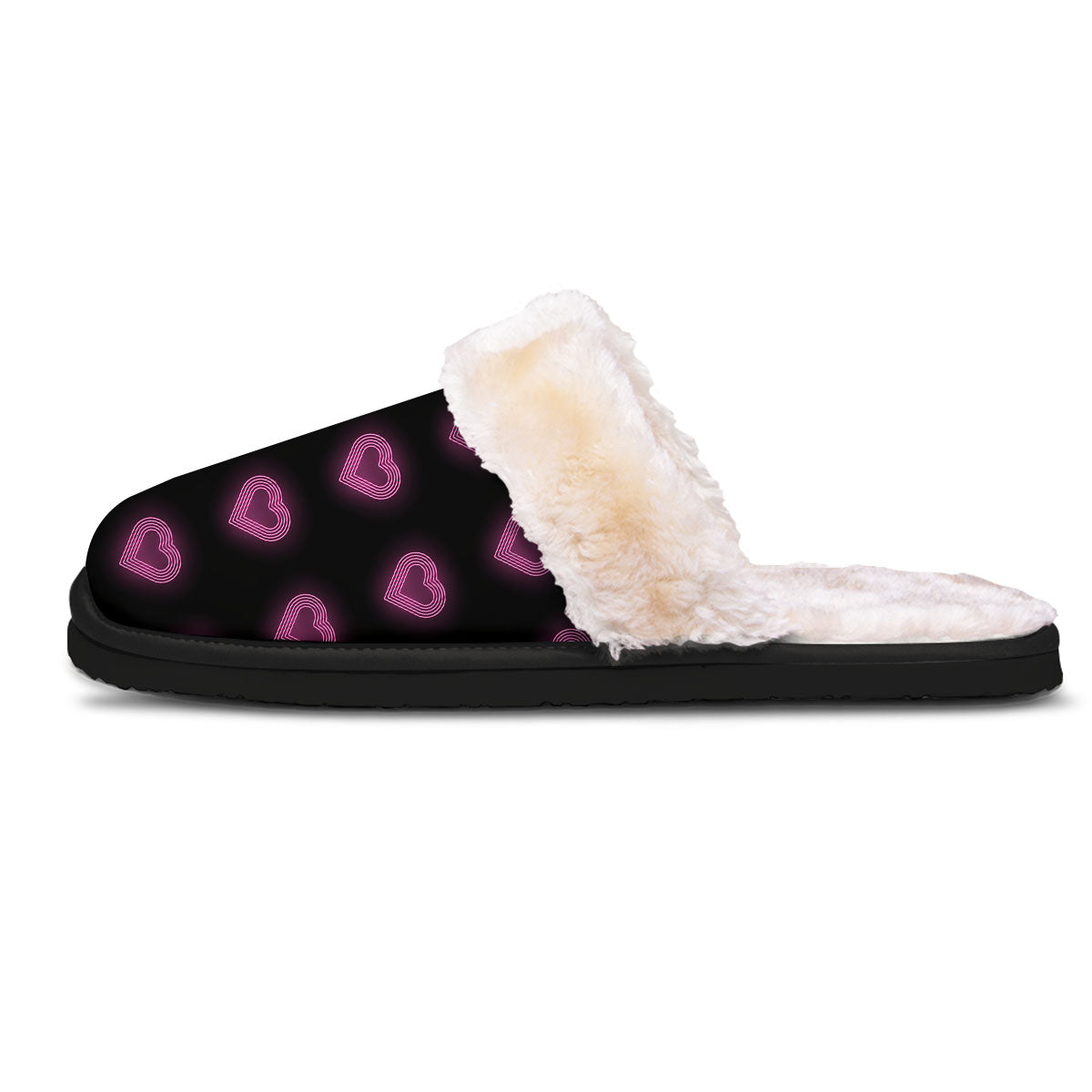 Heart Lights Print Pattern Slippers-grizzshop