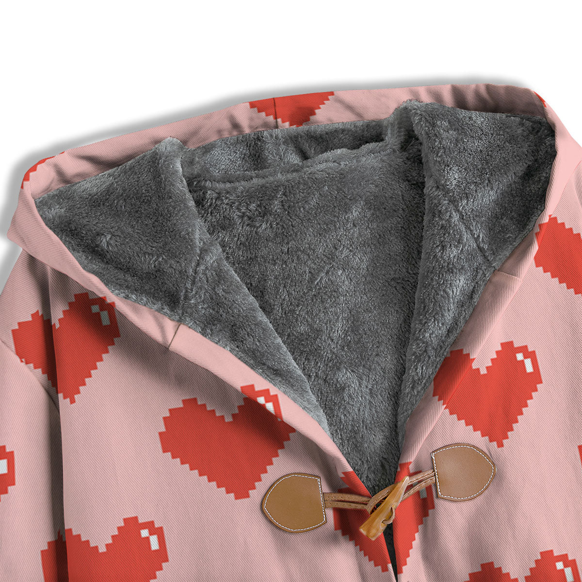Heart Pixel Print Pattern Men's Windbreaker Jacket-grizzshop