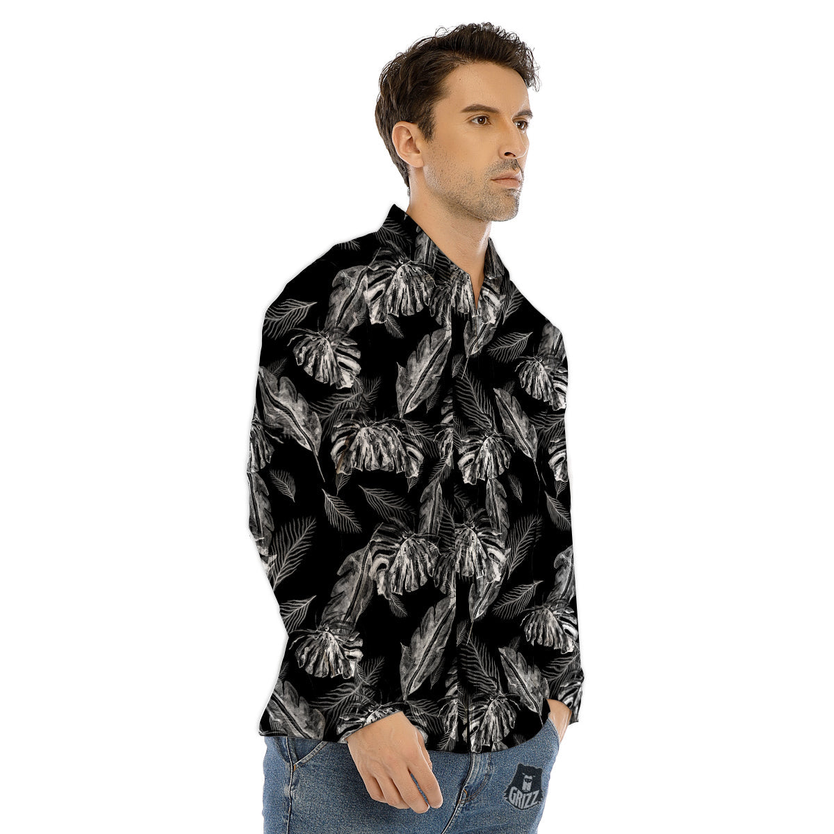 Heart Psychedelic Peace Sign Print Pattern Men's Dress Shirts-grizzshop