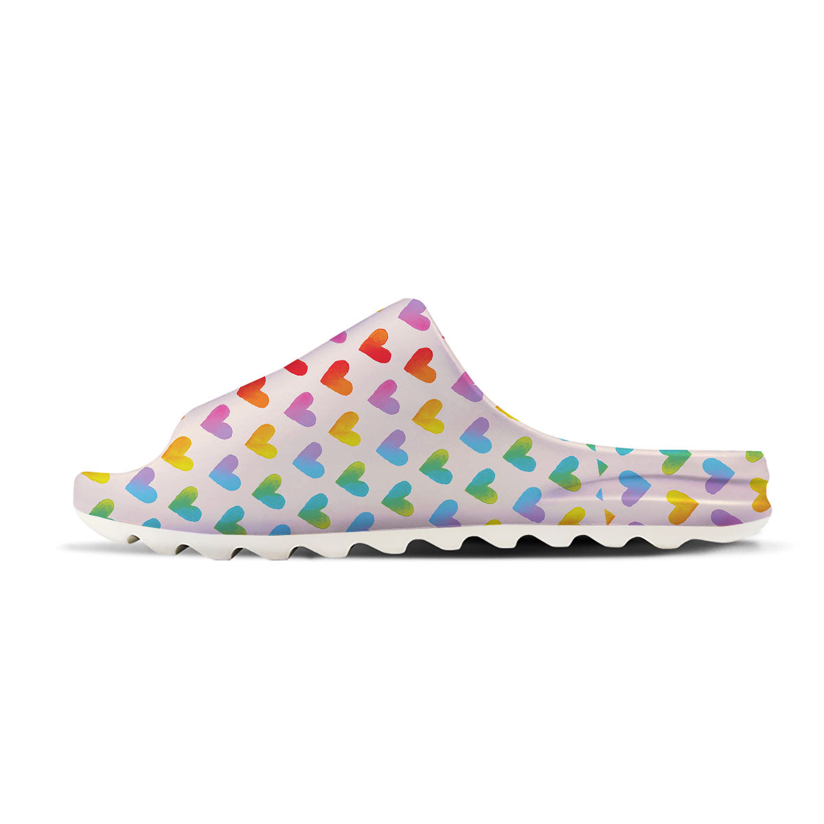 Heart Rainbow Print Pattern Sandals-grizzshop
