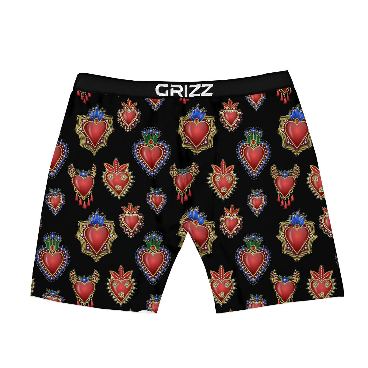 Heart Sacred Print Pattern Boxer Briefs-grizzshop