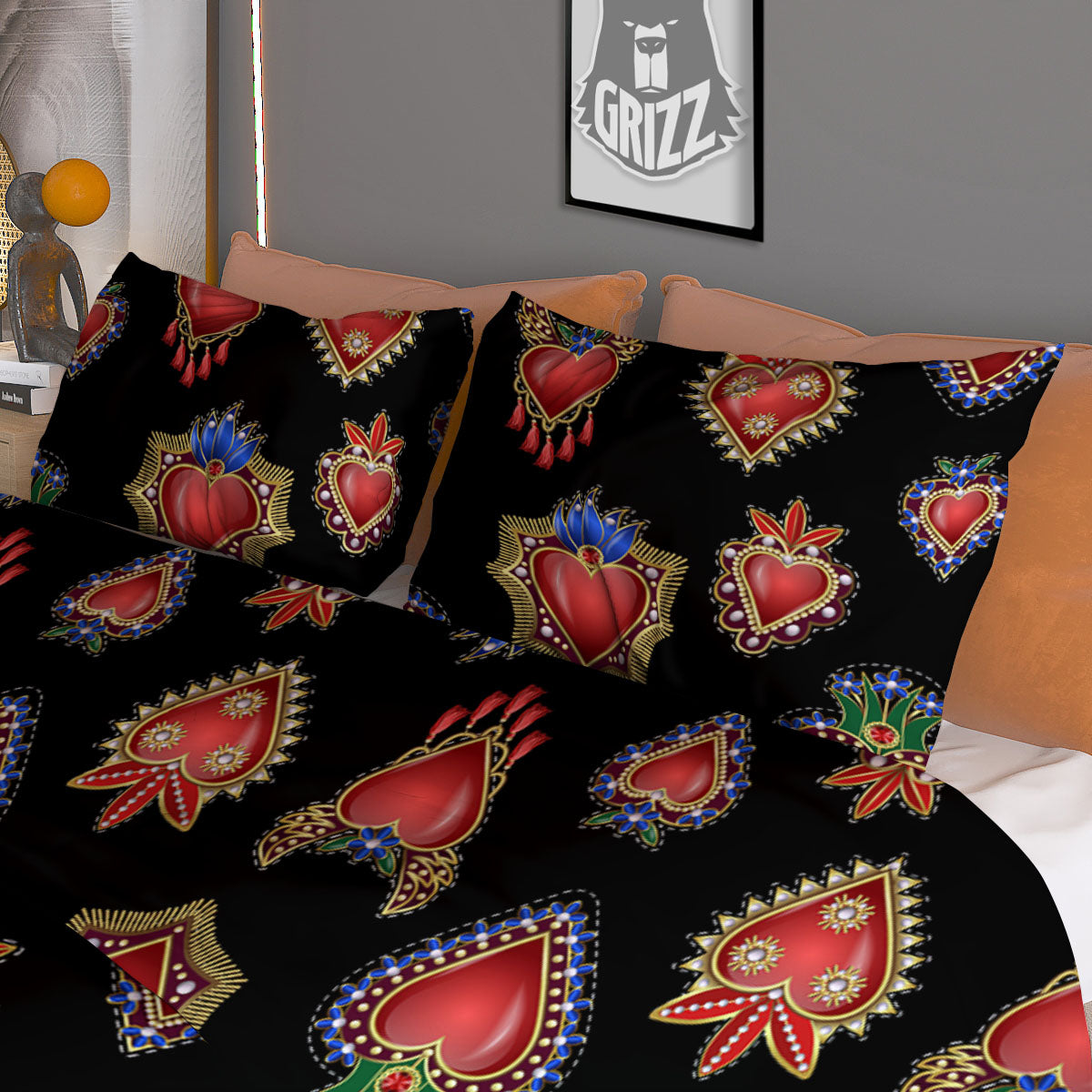 Hawaiian Flower And Tropical Leaf Print Pattern Duvet Cover Bedding Set