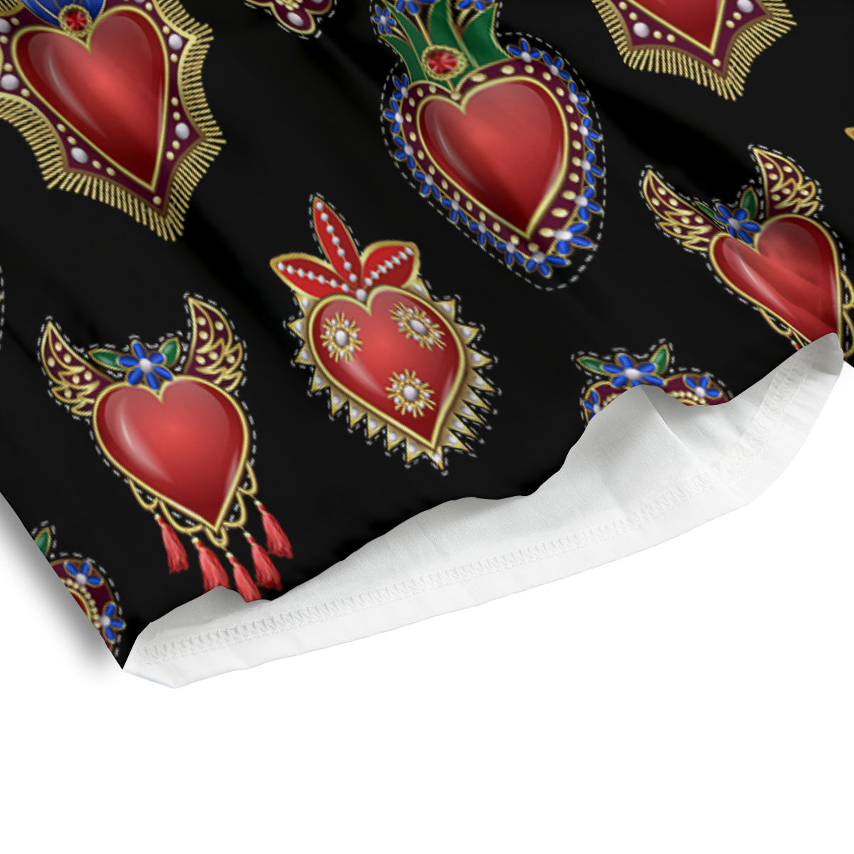 Heart Sacred Print Pattern Men's Athletic Shorts