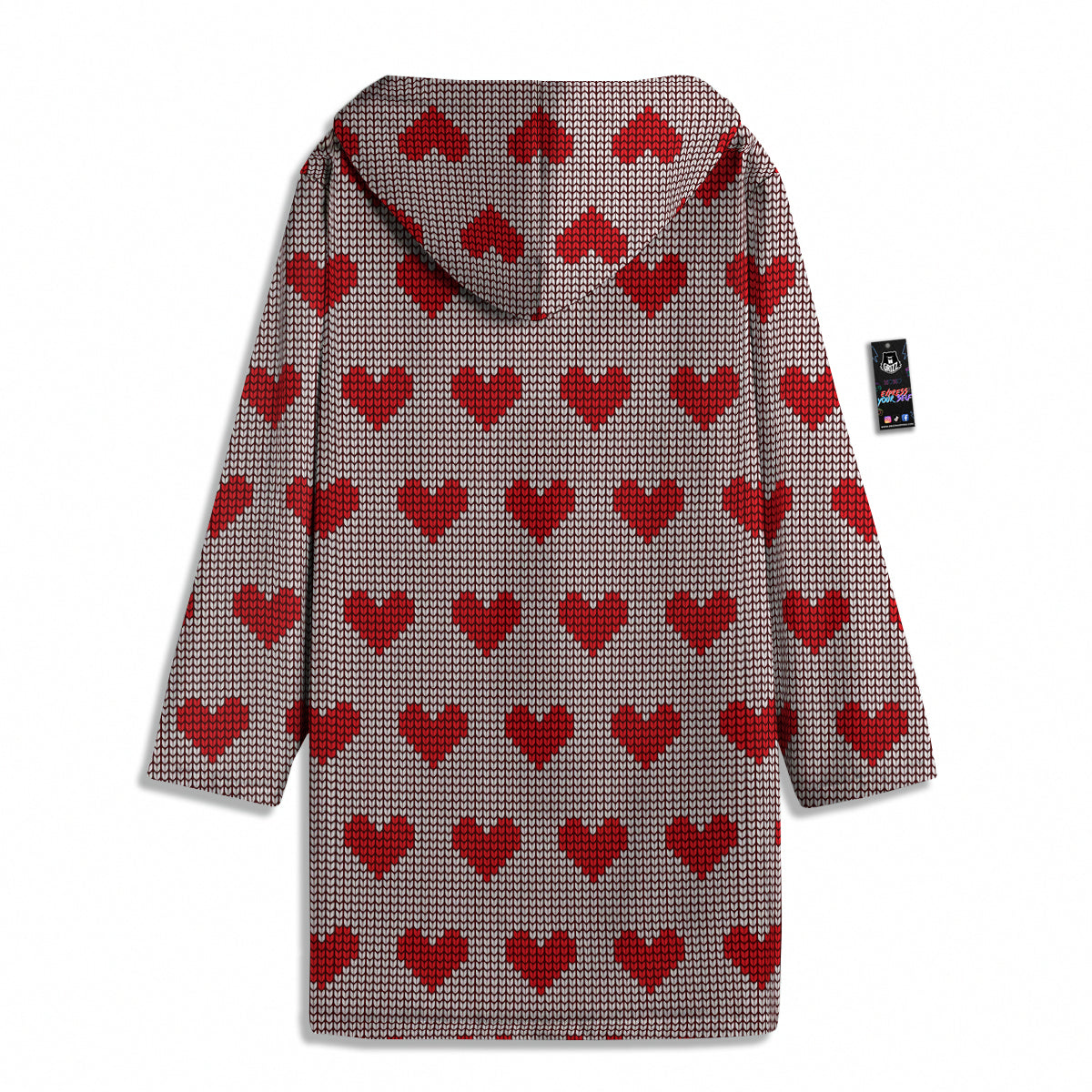 Heart Valentine's Day Print Pattern Men's Windbreaker Jacket-grizzshop