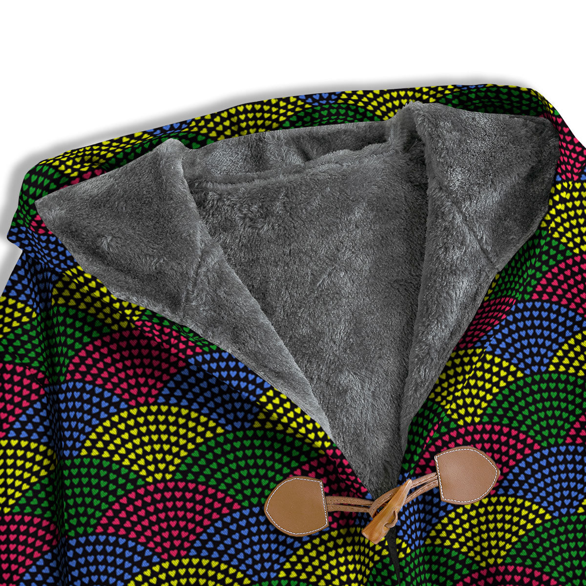 Heart Wave Colorful Print Pattern Men's Windbreaker Jacket-grizzshop
