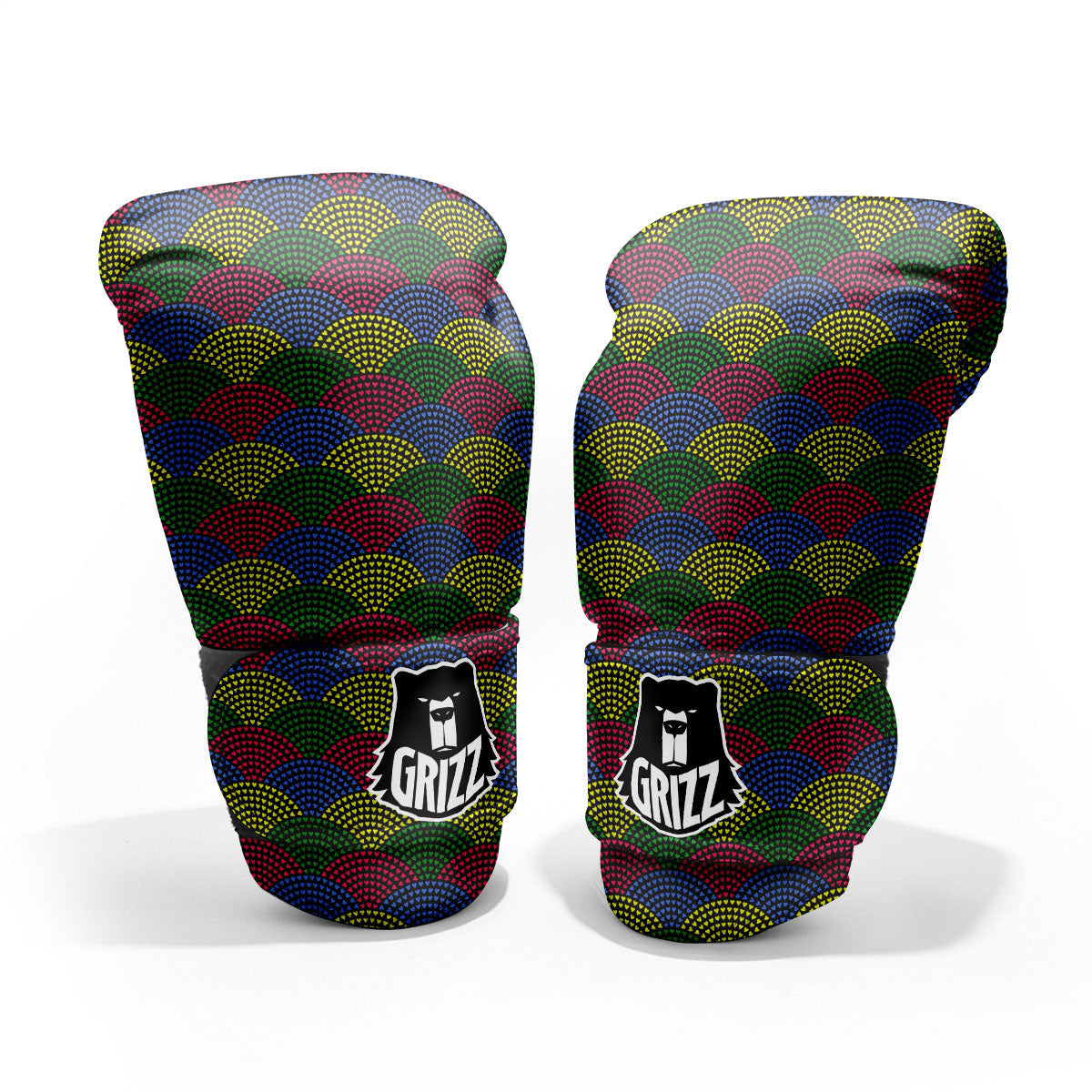Heart Wave Colorful Print Pattern Pro Boxing Glove