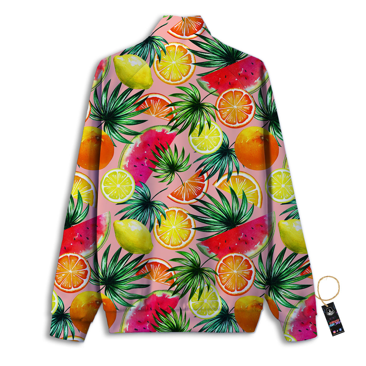 Heart White And Red Print Pattern Track Jacket-grizzshop
