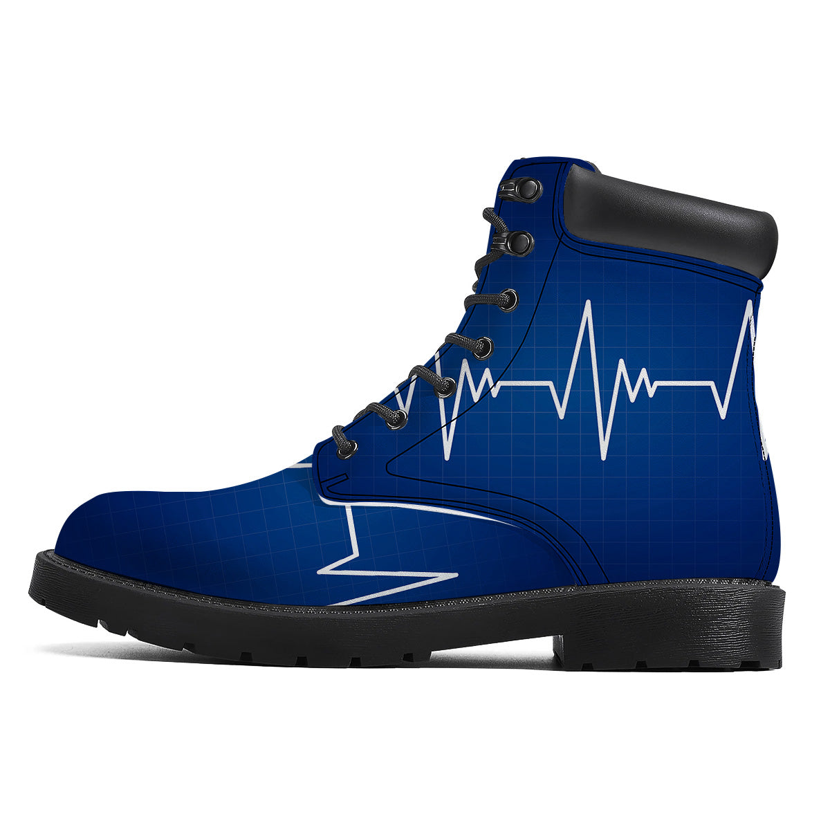 Heartbeat Blue Print Boots-grizzshop